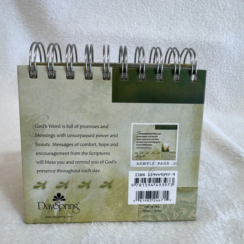 DaySpring Promises & Blessings Perpetual Flip Calendar Scripture Verses DS 16766